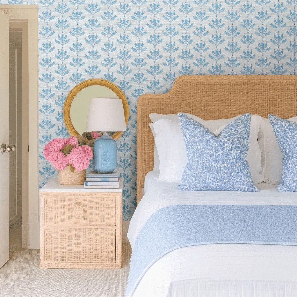 Sky Limits Faux Grasscloth Wallpaper - Lemon Park