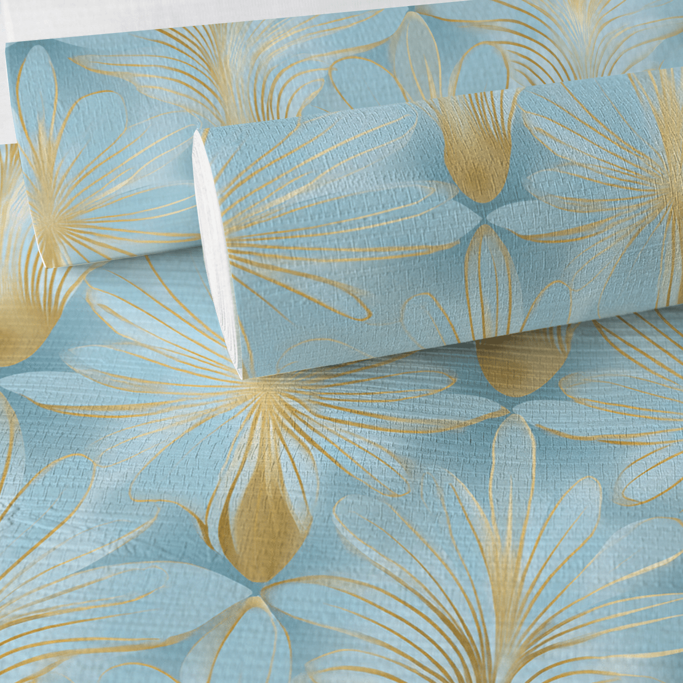 Skylight Gold Faux Grasscloth Wallpaper - Lemon Park