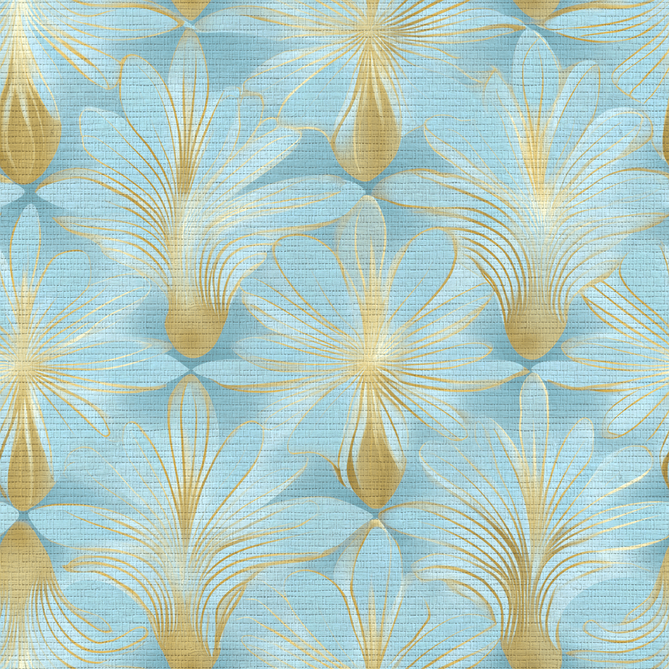 Skylight Gold Faux Grasscloth Wallpaper - Lemon Park