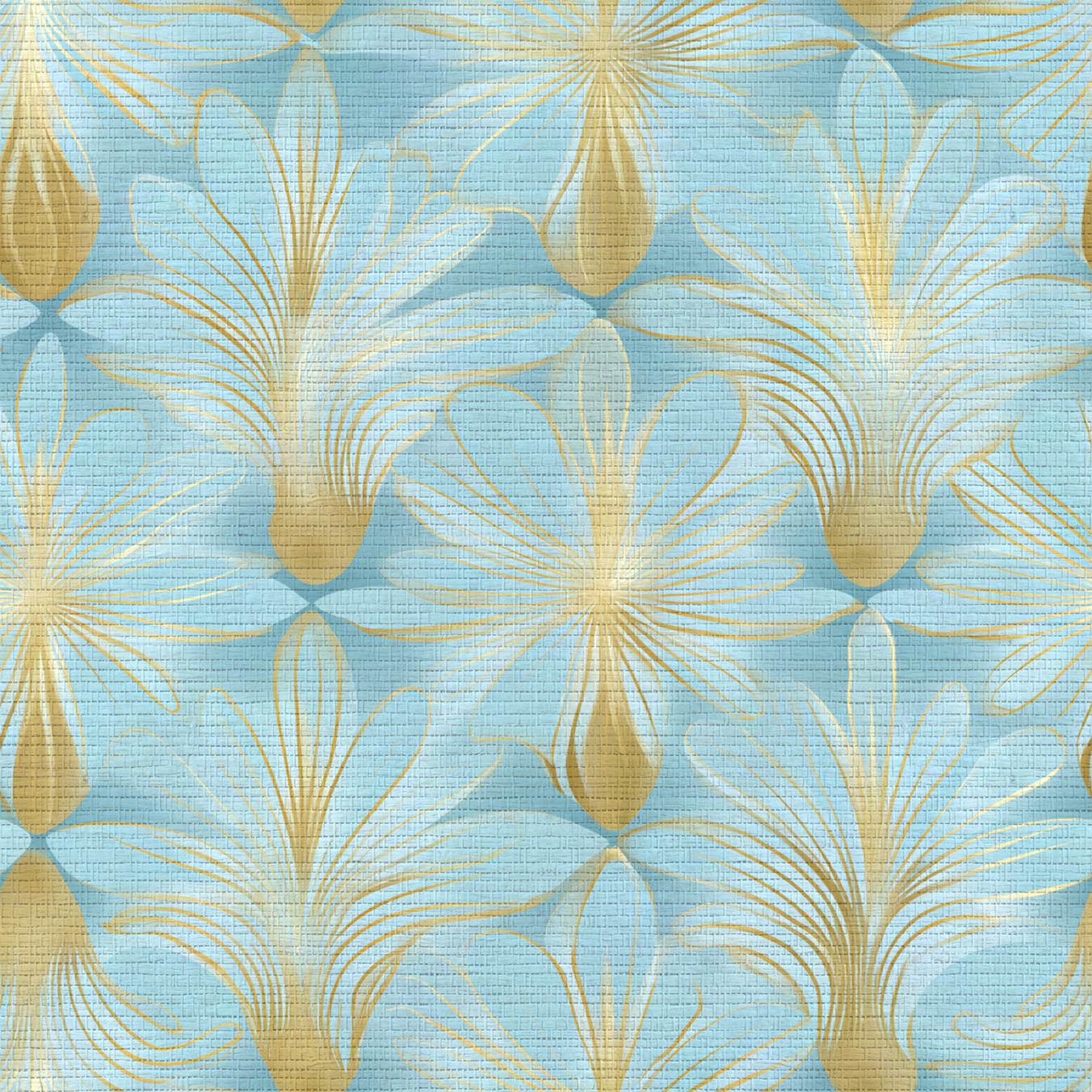 Skylight Gold Faux Grasscloth Wallpaper