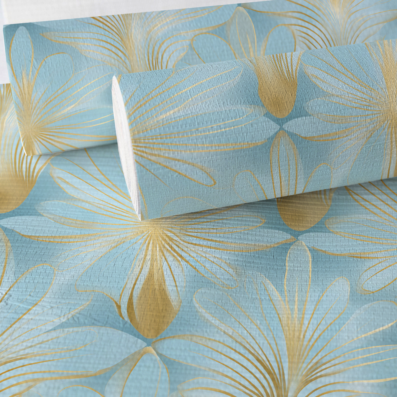 Skylight Gold Faux Grasscloth Wallpaper