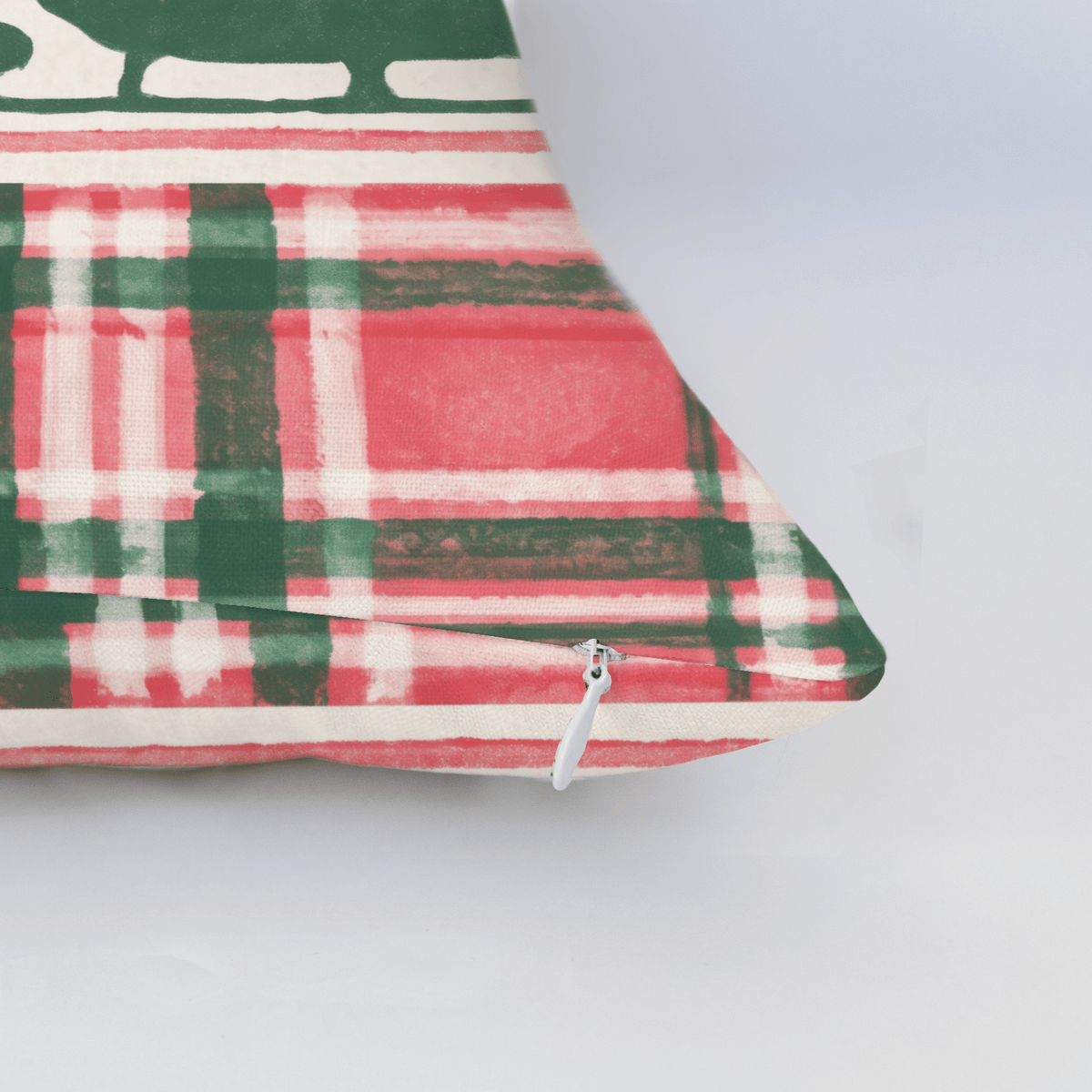 Sleigh Bells Plaid Throw Pillow - Lemon Park