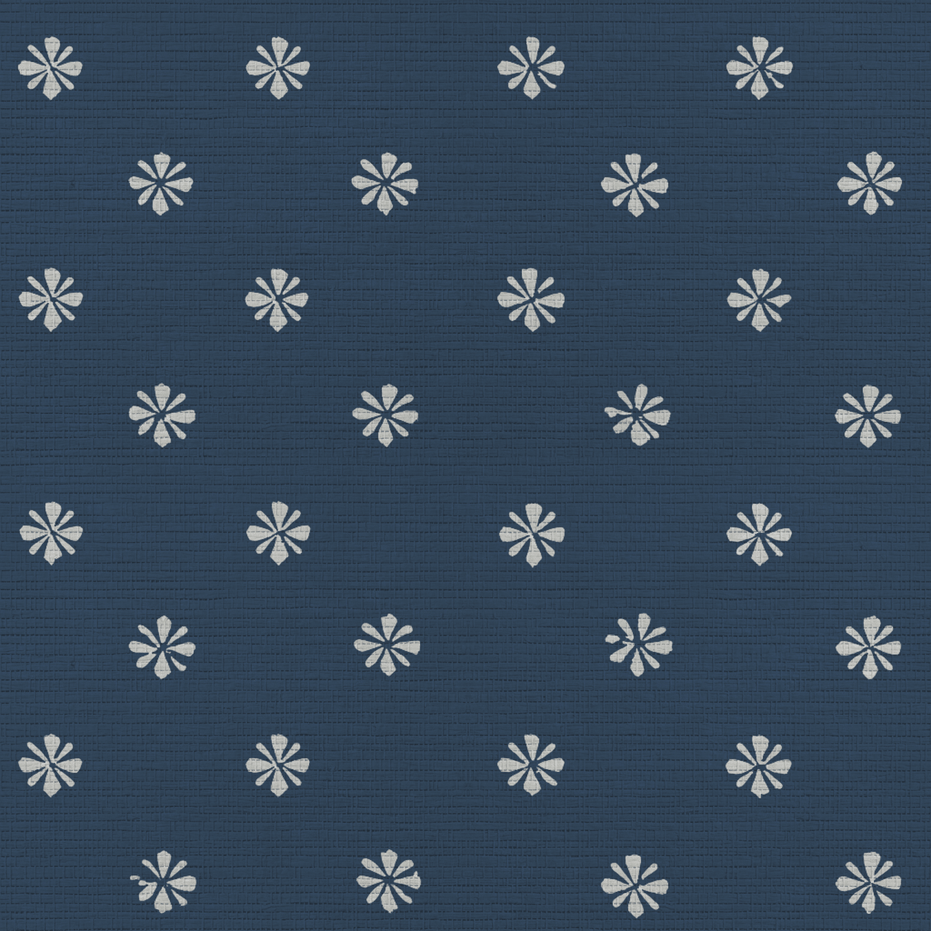 Small Flower Faux Grasscloth Wallpaper - Lemon Park