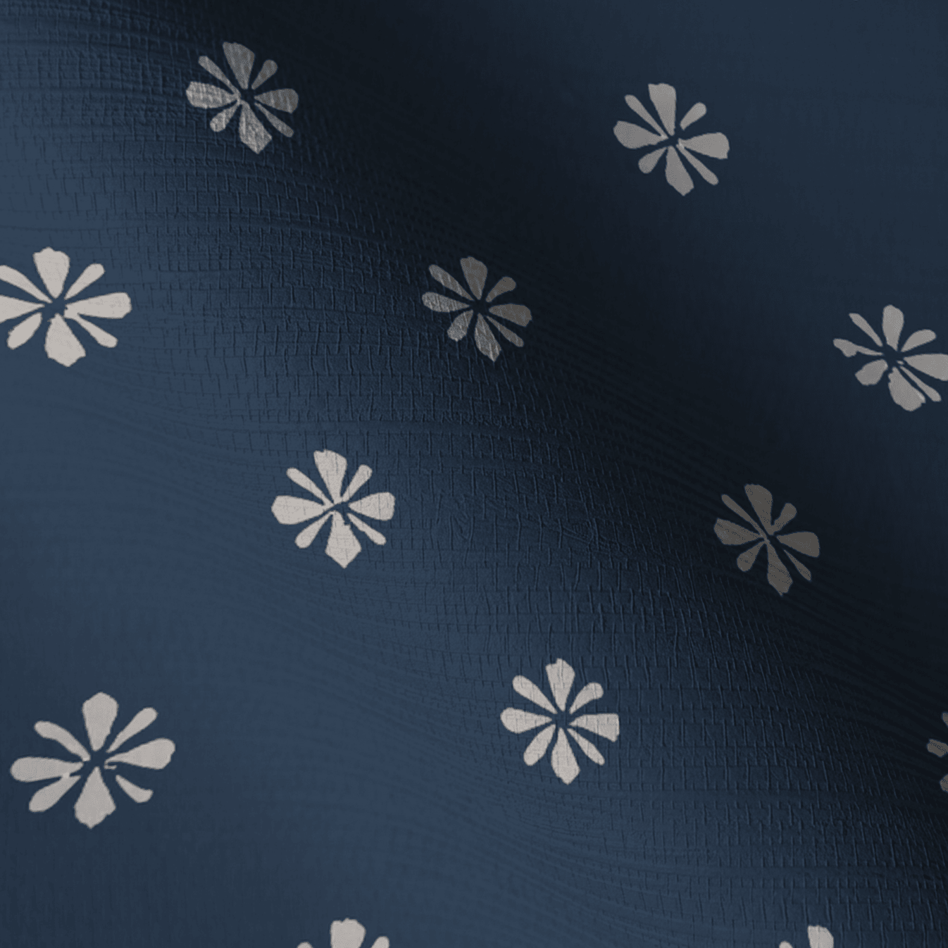 Small Flower Faux Grasscloth Wallpaper - Lemon Park