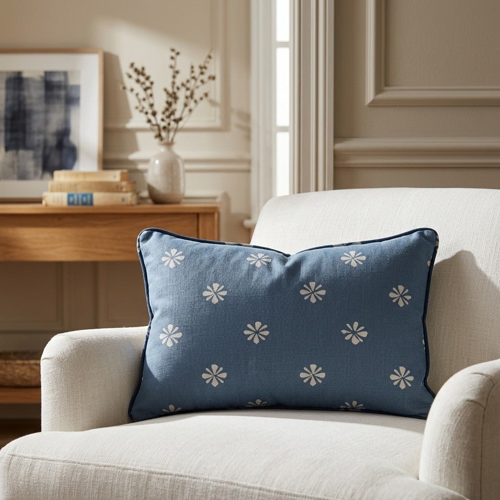 Small Flower Throw Pillow - Lemon Park