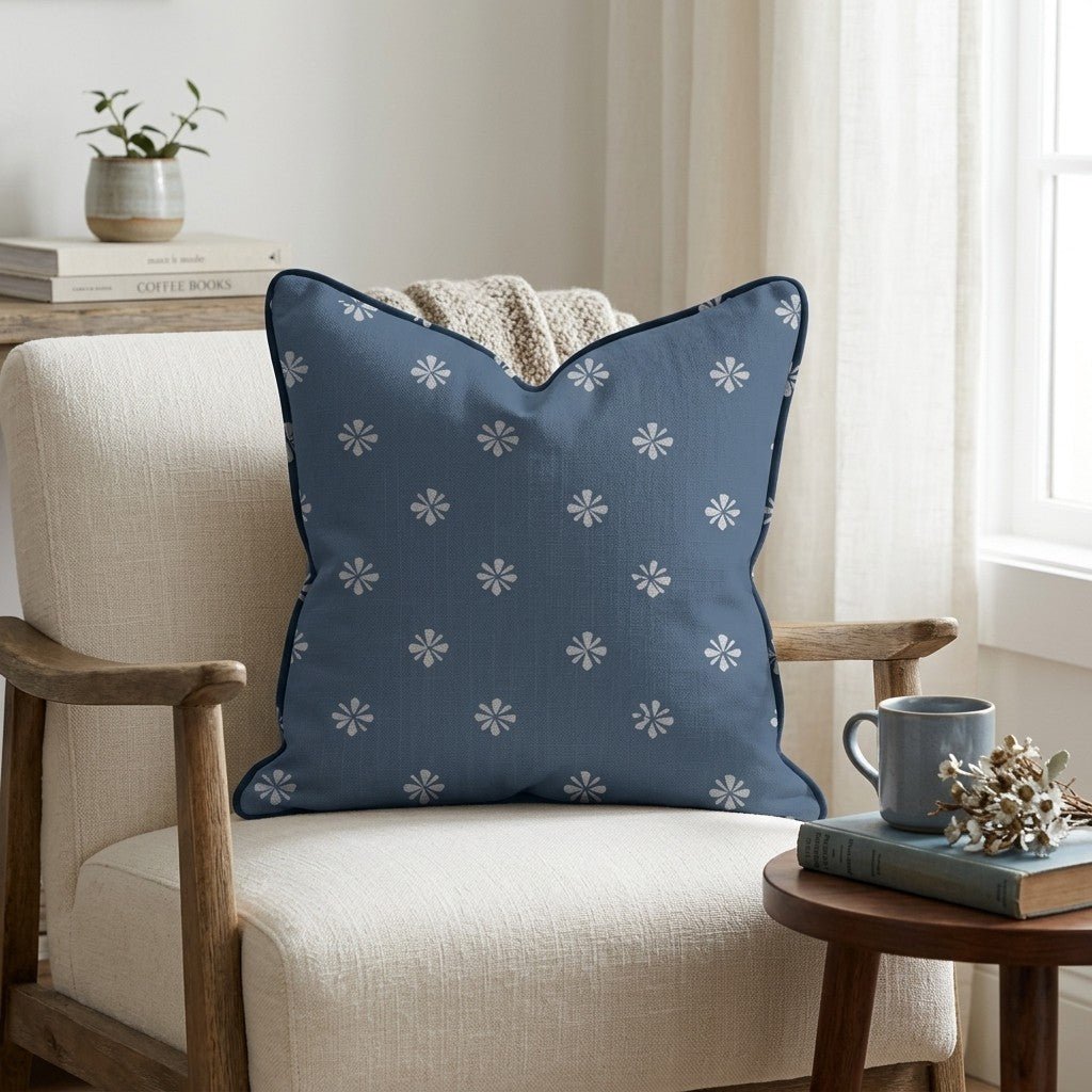 Small Flower Throw Pillow - Lemon Park