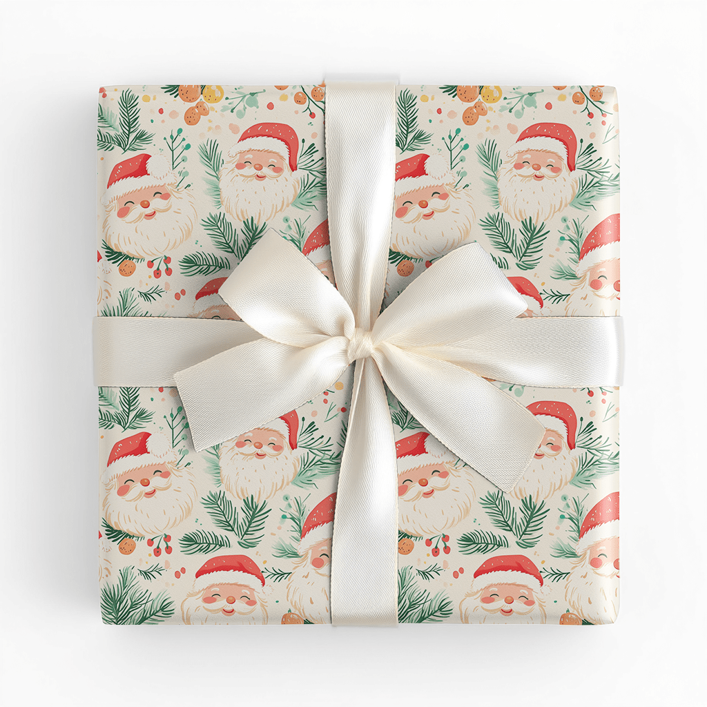 Smiley Santa - Wrapping Paper - Lemon Park