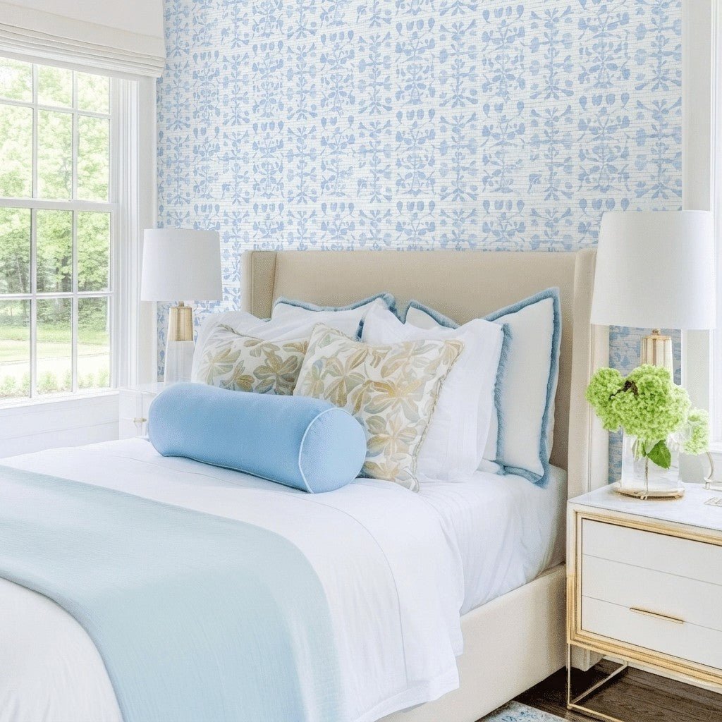 Snow at the Beach Faux Grasscloth Wallpaper - Lemon Park