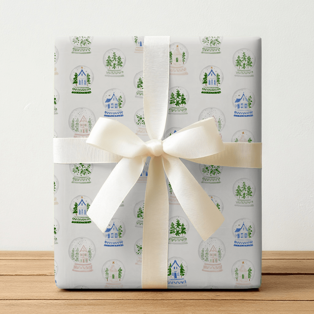 Snow Globe Street - Wrapping Paper - Lemon Park