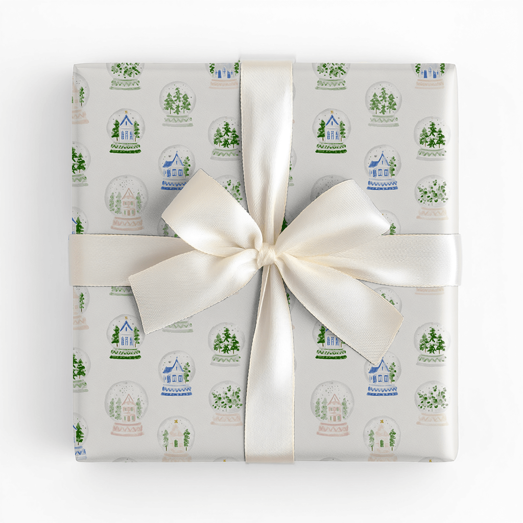 Snow Globe Street - Wrapping Paper - Lemon Park