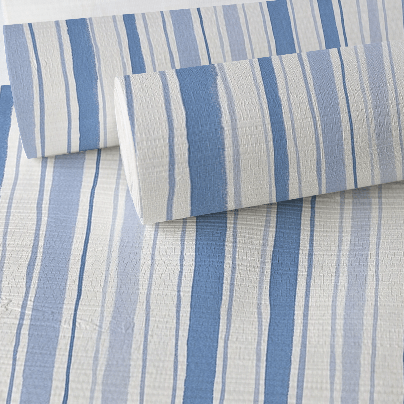 Snowcone Stripes Faux Grasscloth Wallpaper - Lemon Park