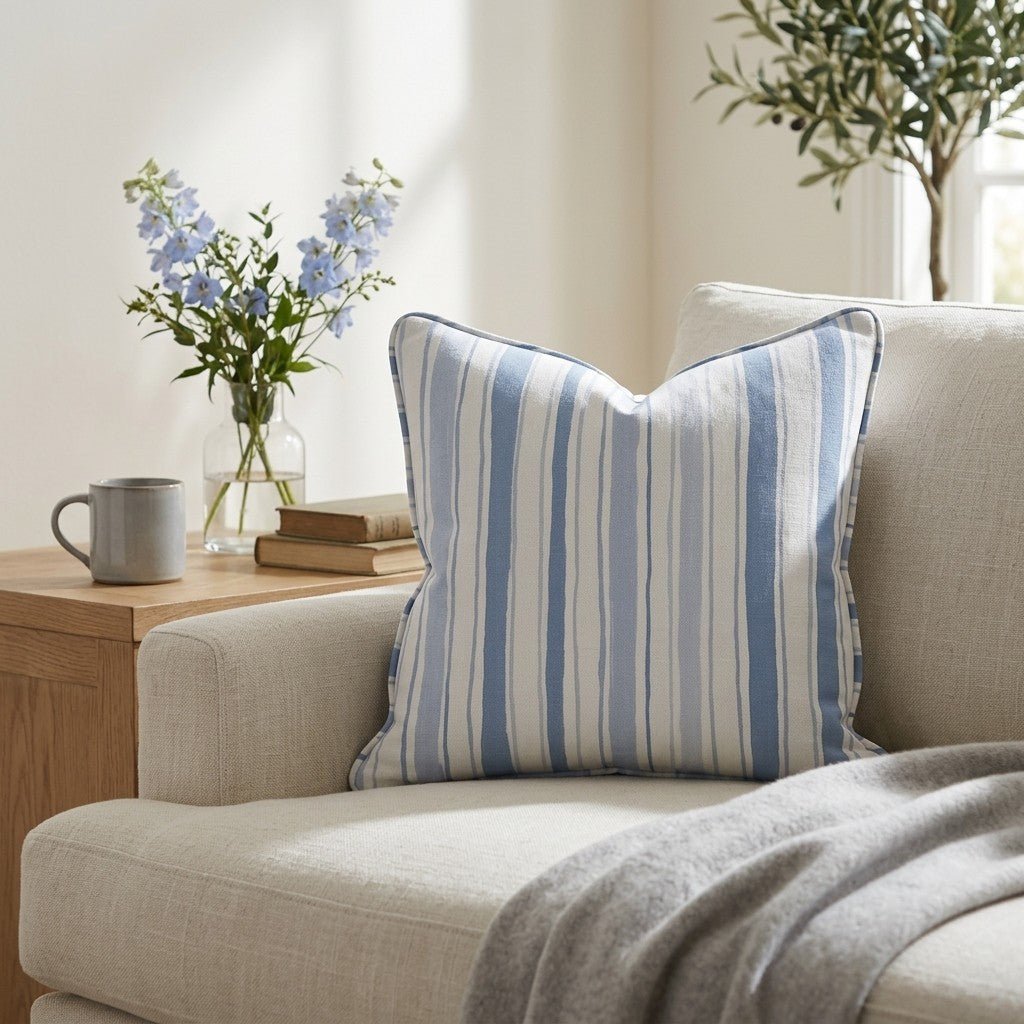 Snowcone Stripes Throw Pillow - Lemon Park