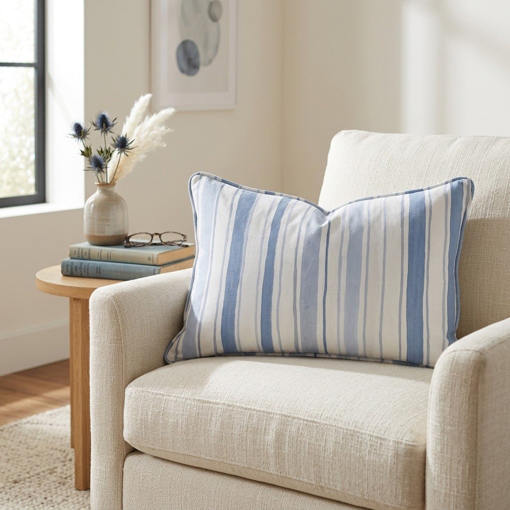 Snowcone Stripes Throw Pillow - Lemon Park