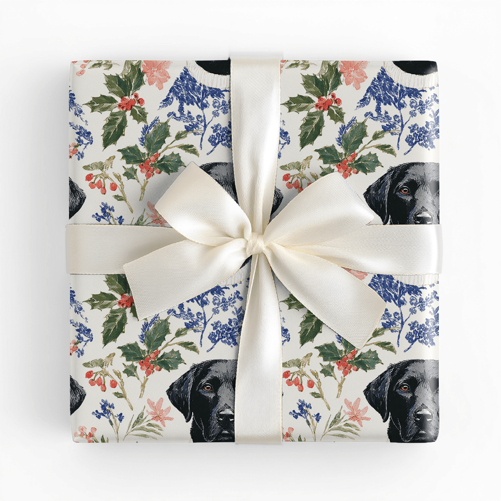 Snowy Lab Christmas - Wrapping Paper - Lemon Park