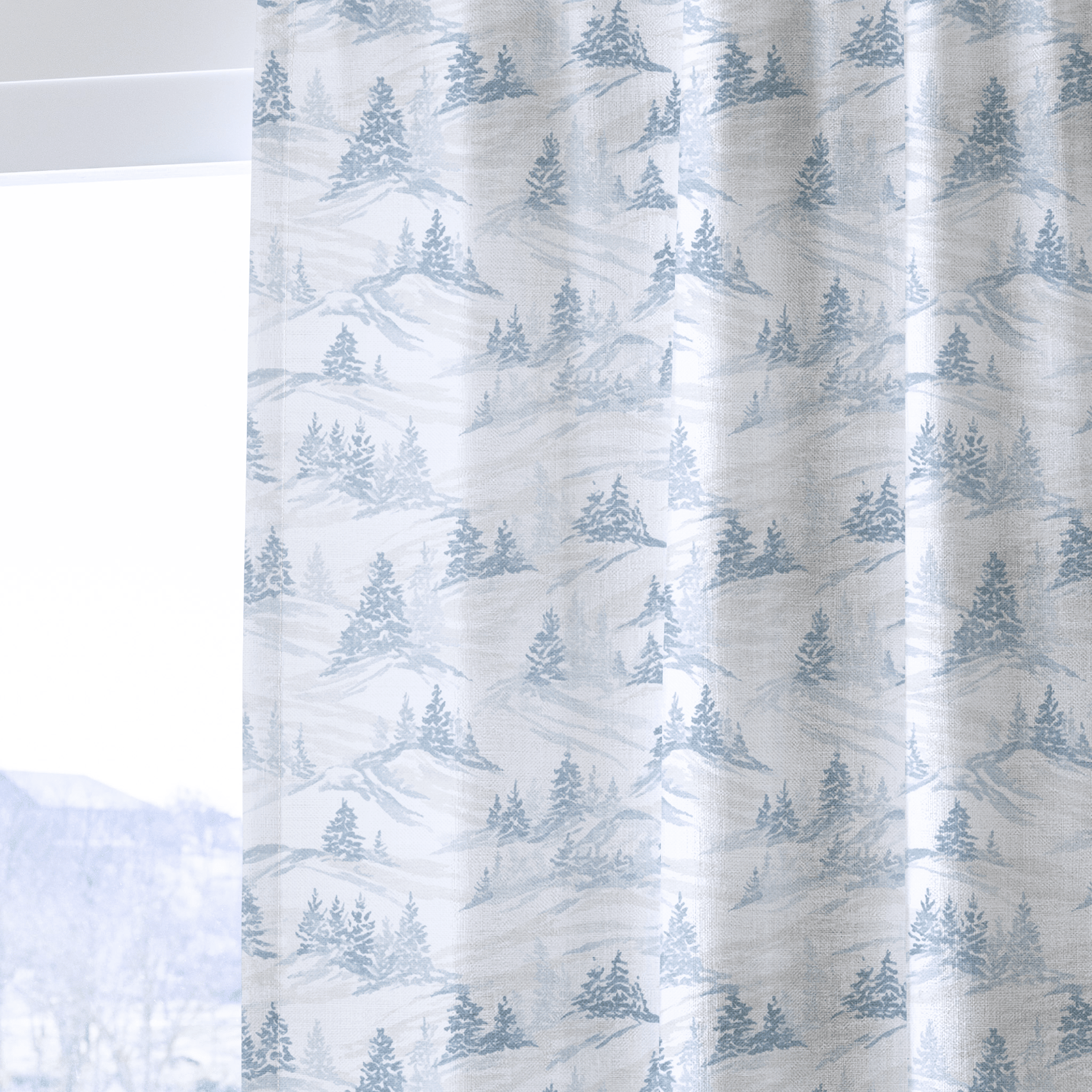 Snowy Slopes - Drapery - Lemon Park