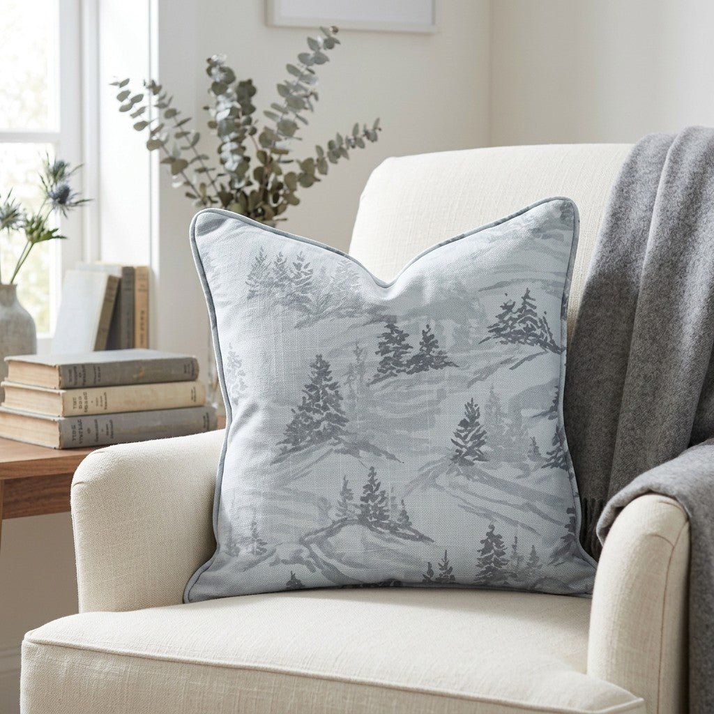 Snowy Slopes Throw Pillow - Lemon Park