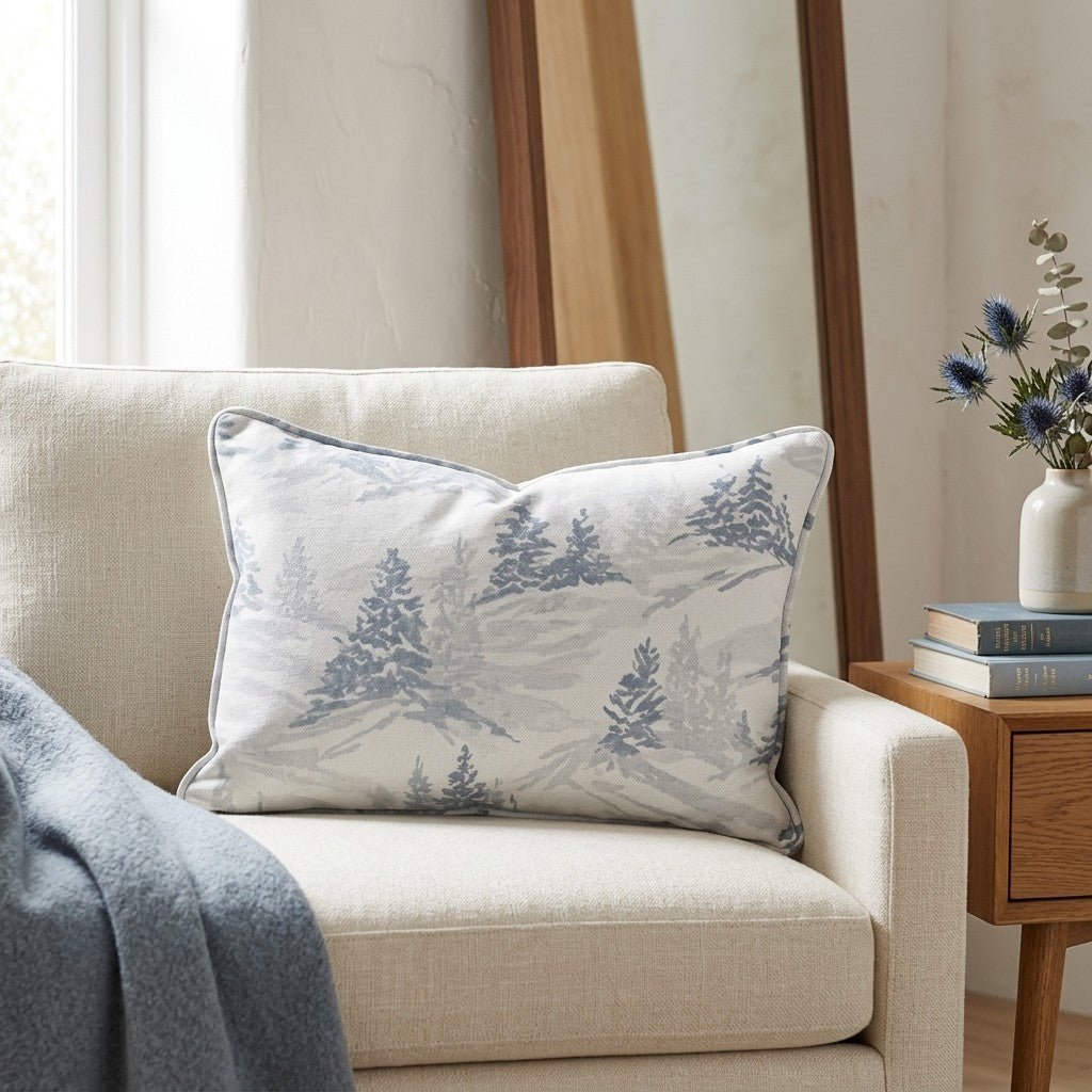 Snowy Slopes Throw Pillow - Lemon Park