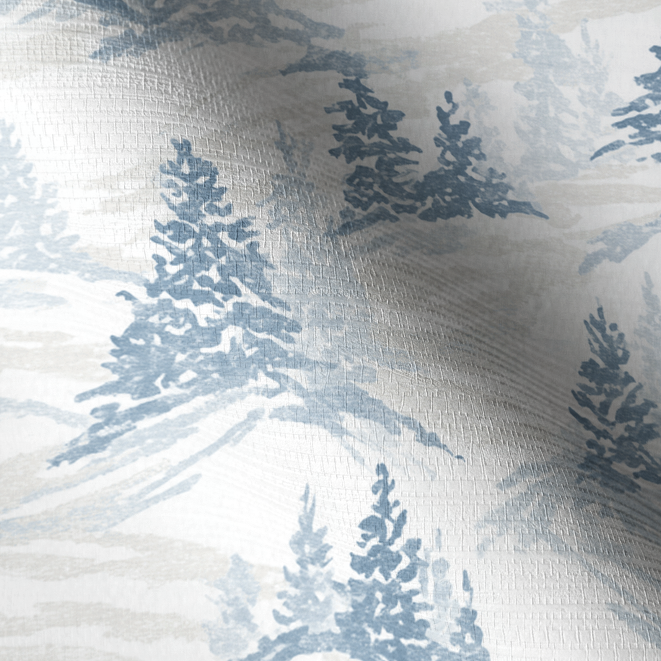 Snowy Slopes Faux Grasscloth Wallpaper
