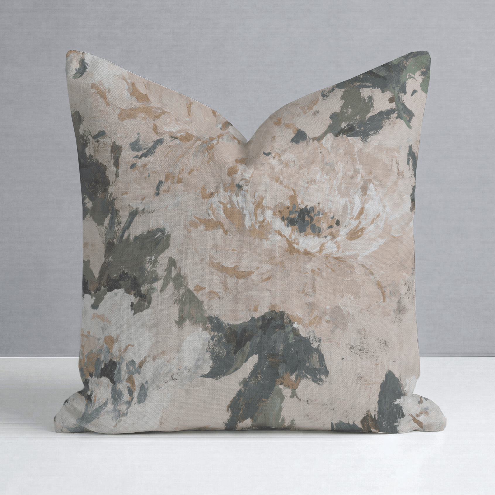 Soft Peony Throw Pillow - Lemon Park