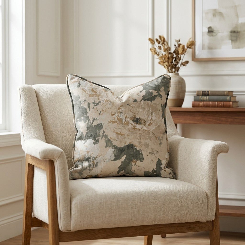 Soft Peony Throw Pillow - Lemon Park