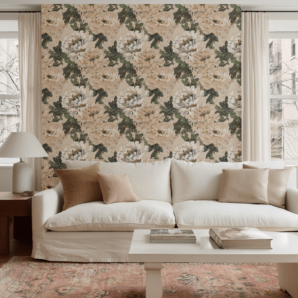 Soft Peony Wallpaper - Lemon Park
