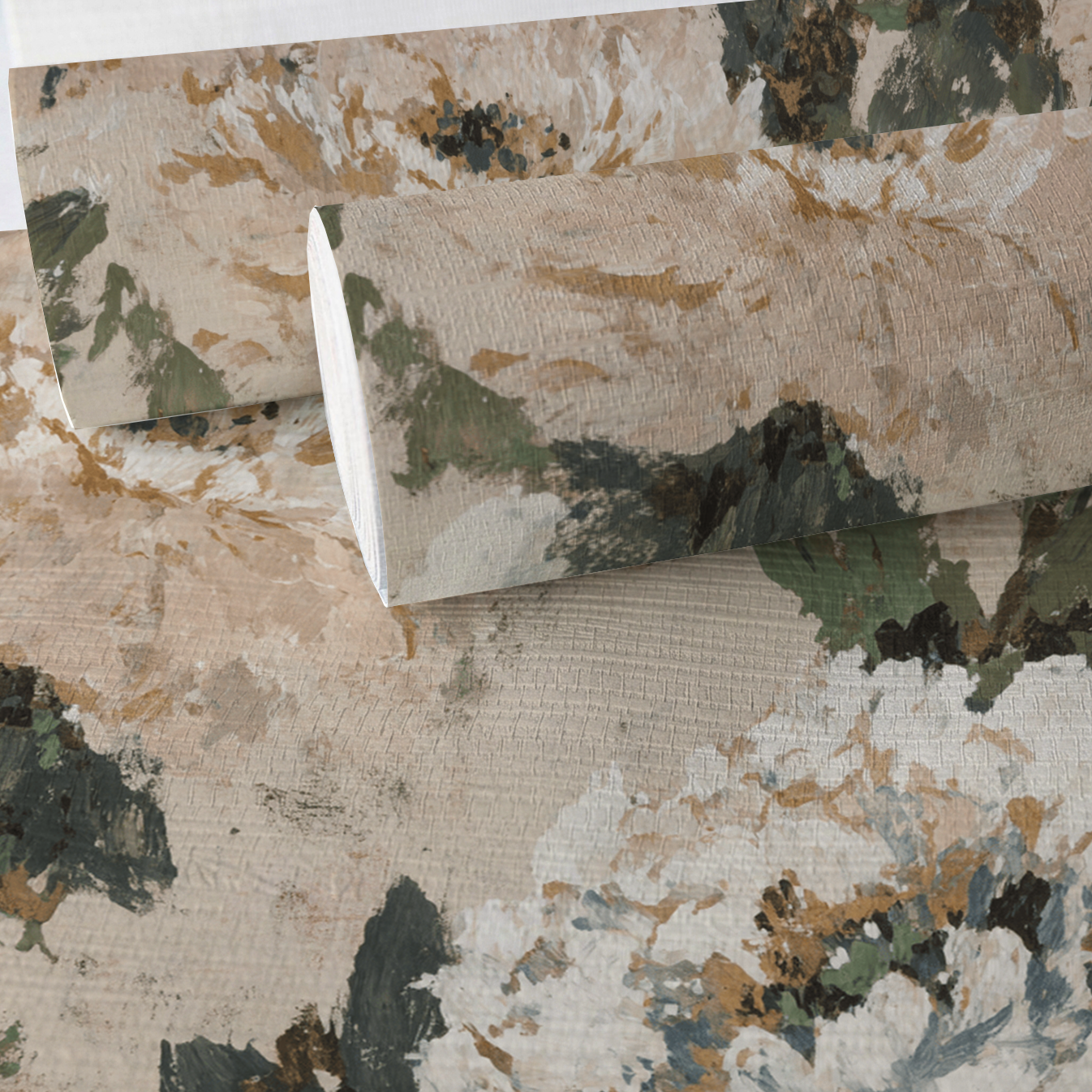 Soft Peony Faux Grasscloth Wallpaper