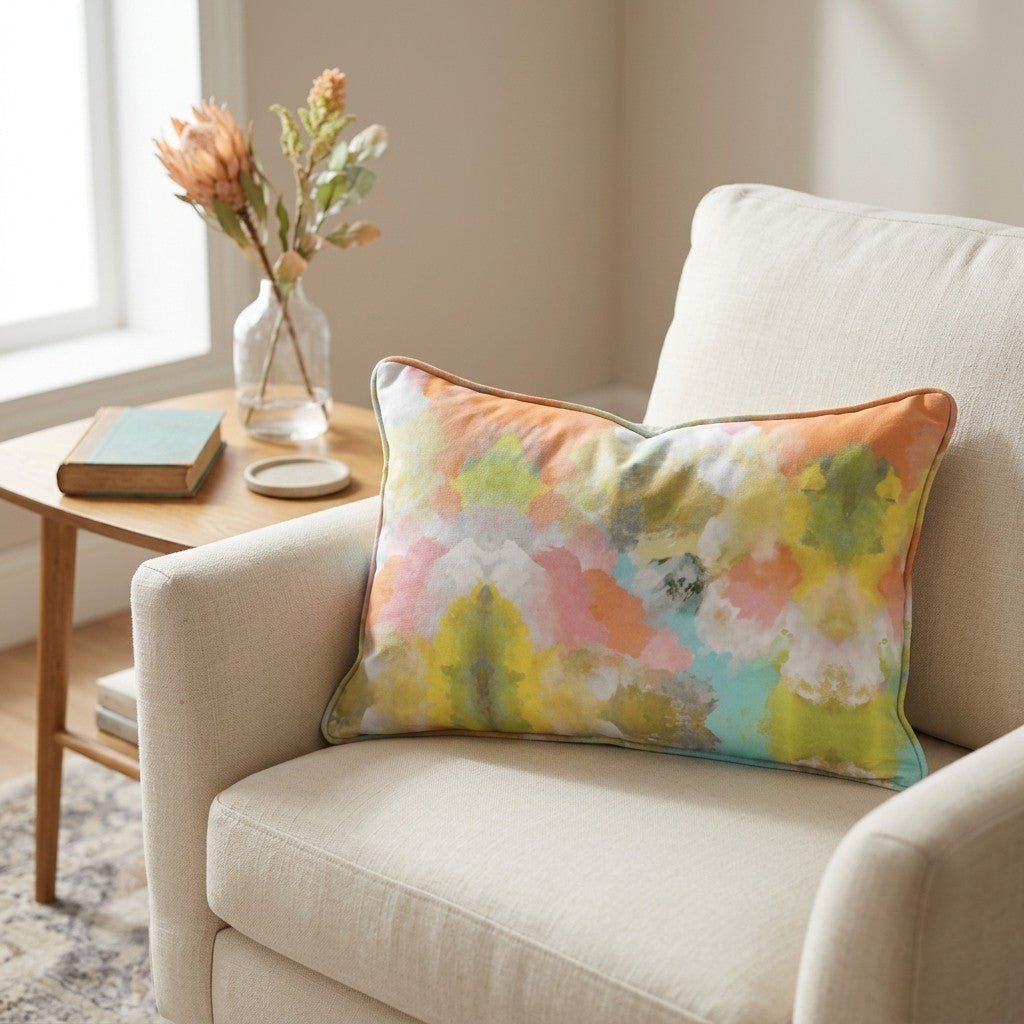 Solstice Bloom Throw Pillow - Lemon Park