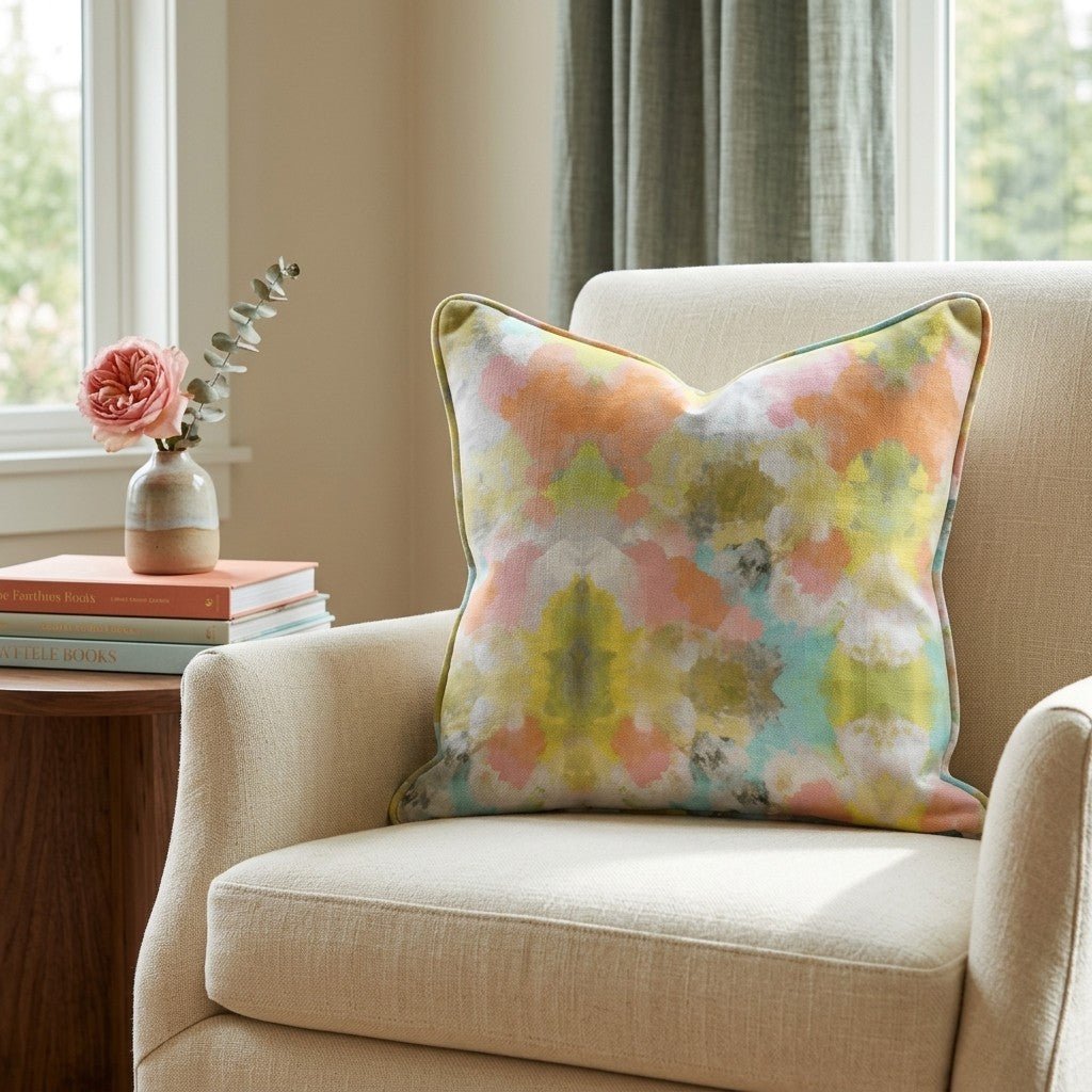 Solstice Bloom Throw Pillow - Lemon Park