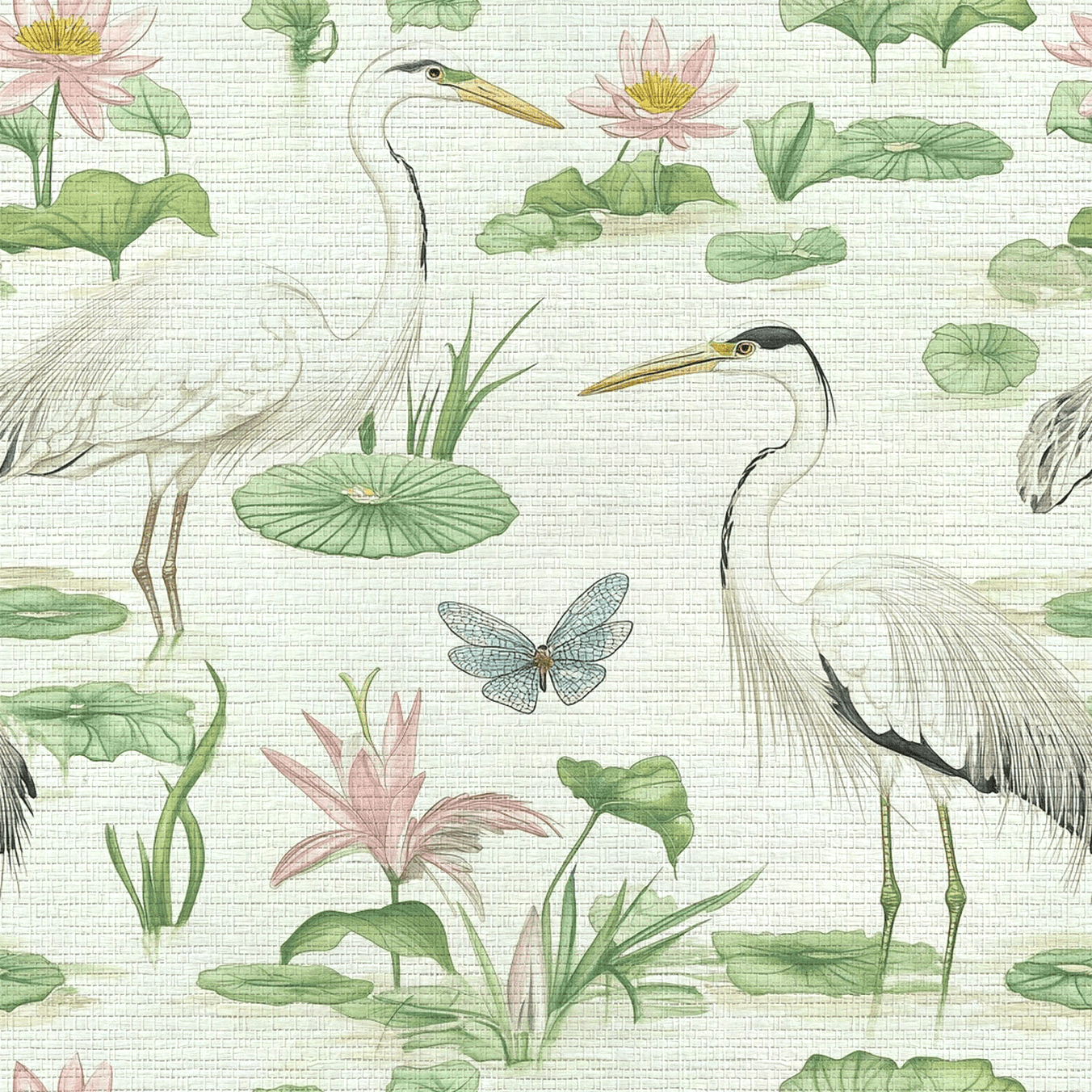 Southern Marsh Faux Grasscloth Wallpaper - Lemon Park