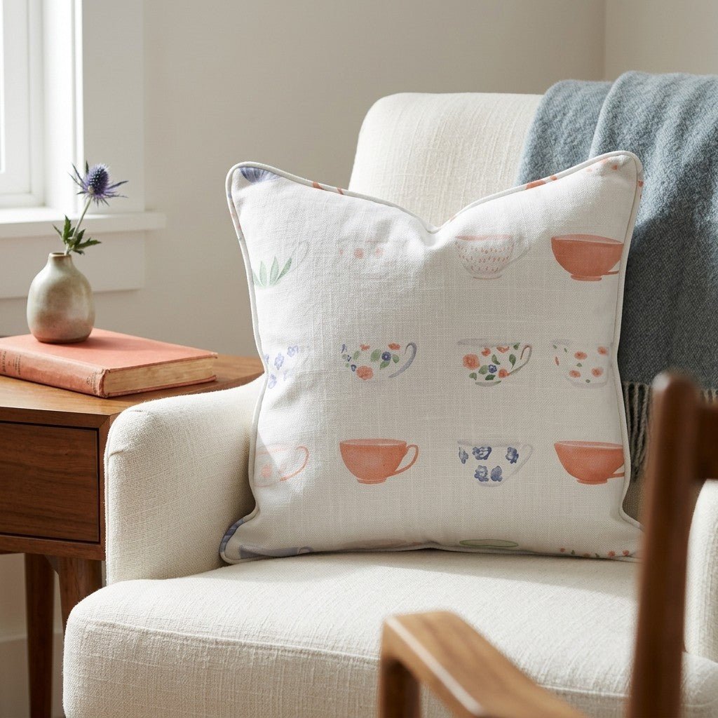 Spot of Tea Throw Pillow - Lemon Park