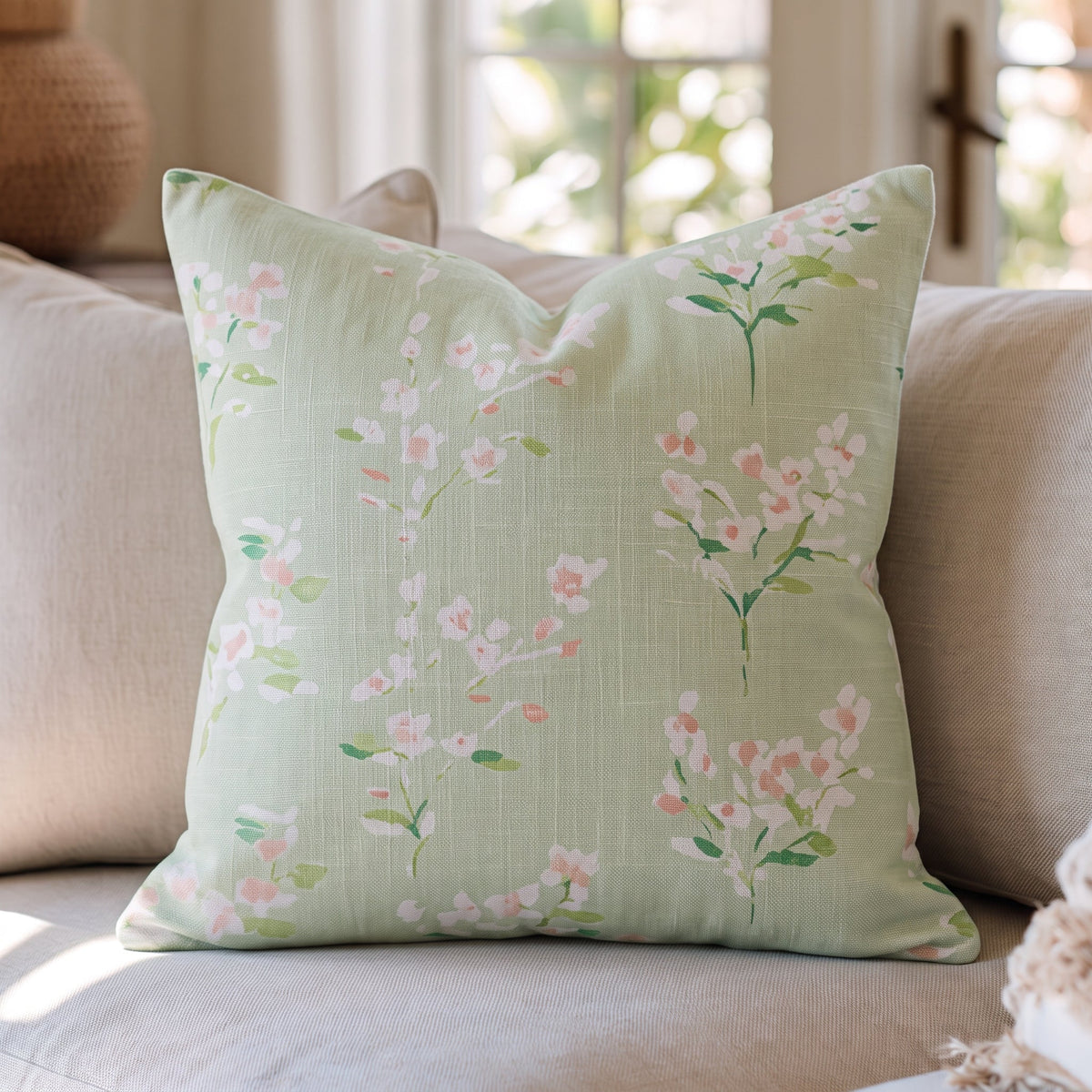 Spring Blossom Throw Pillow - Lemon Park