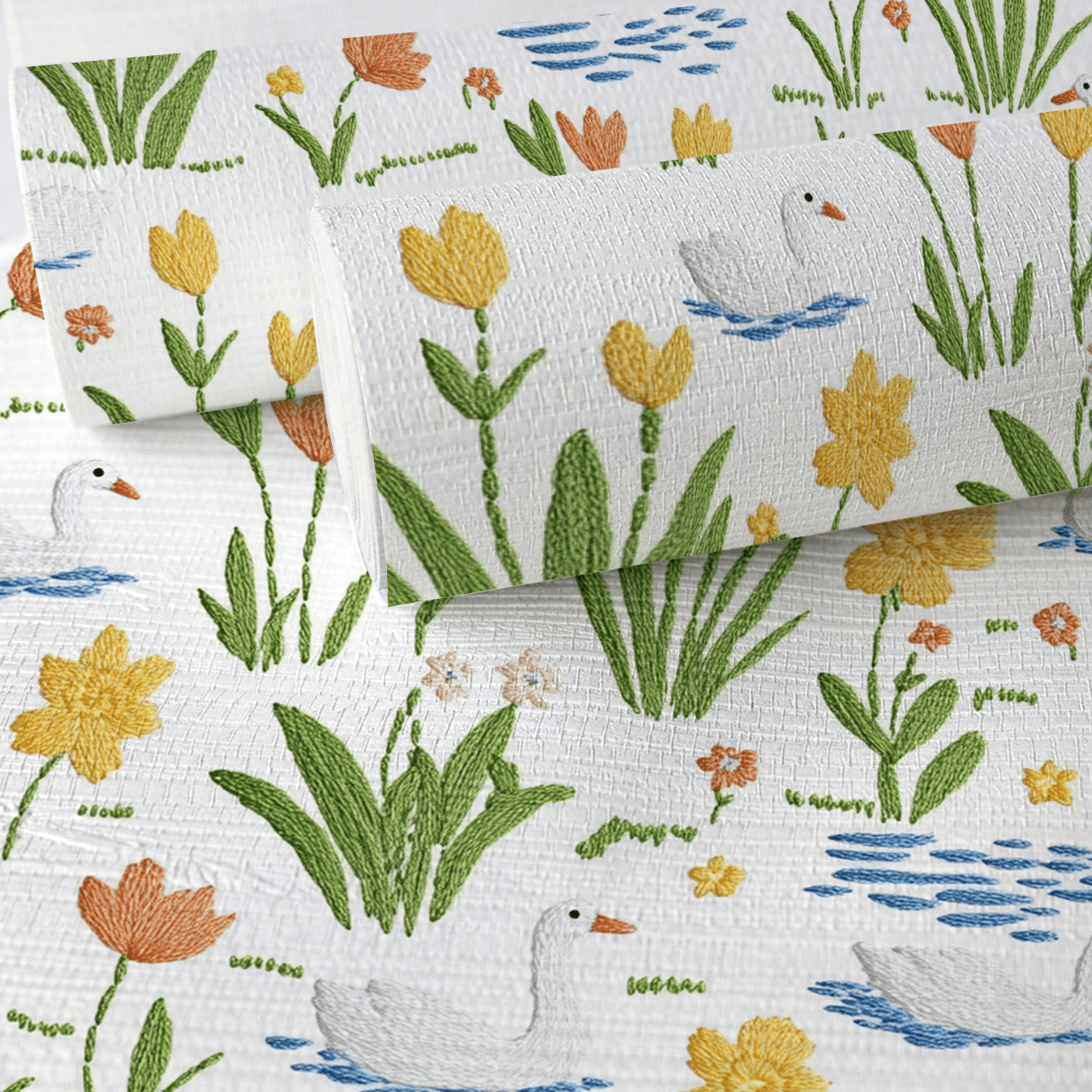 Spring Pond Faux Grasscloth Wallpaper - Lemon Park