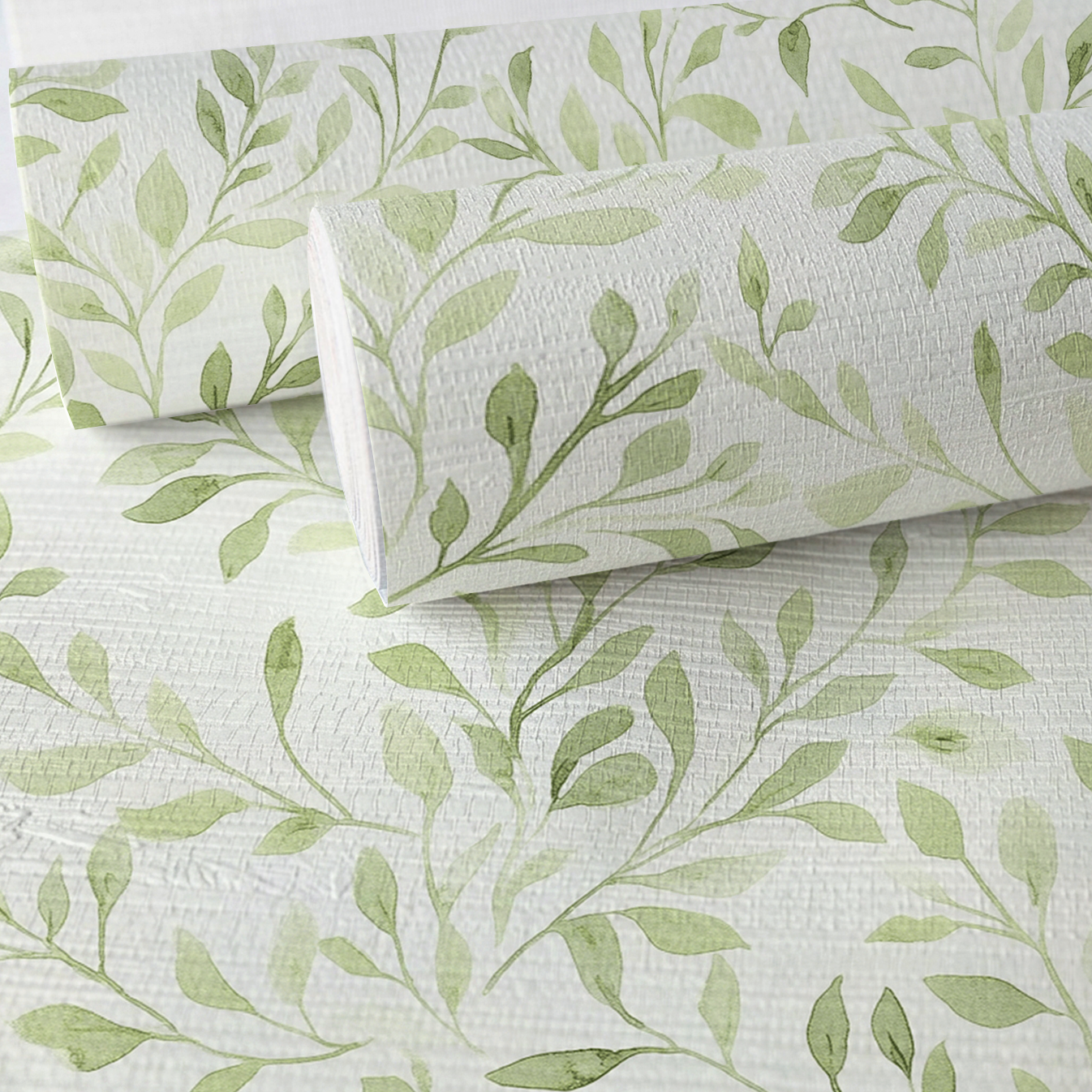 Spring Vine Faux Grasscloth Wallpaper