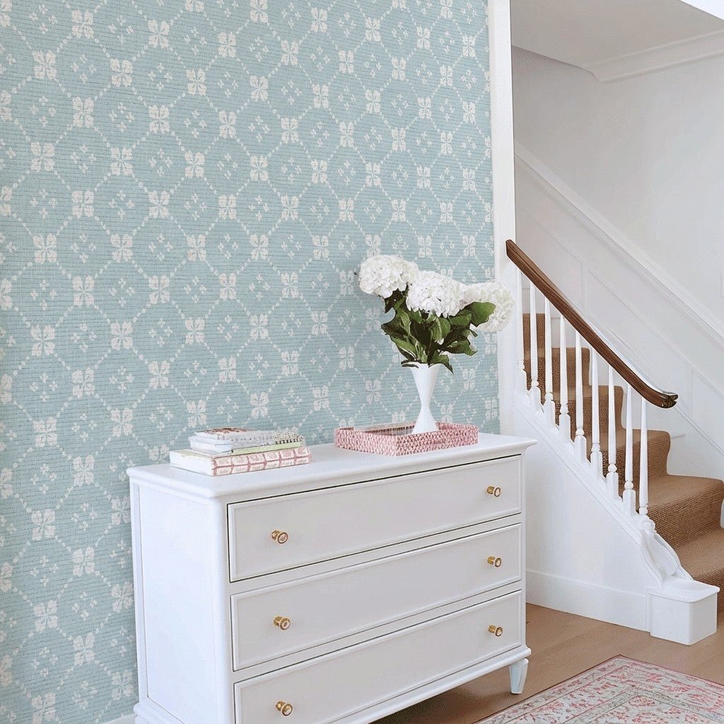 Spruced Up Faux Grasscloth Wallpaper - Lemon Park