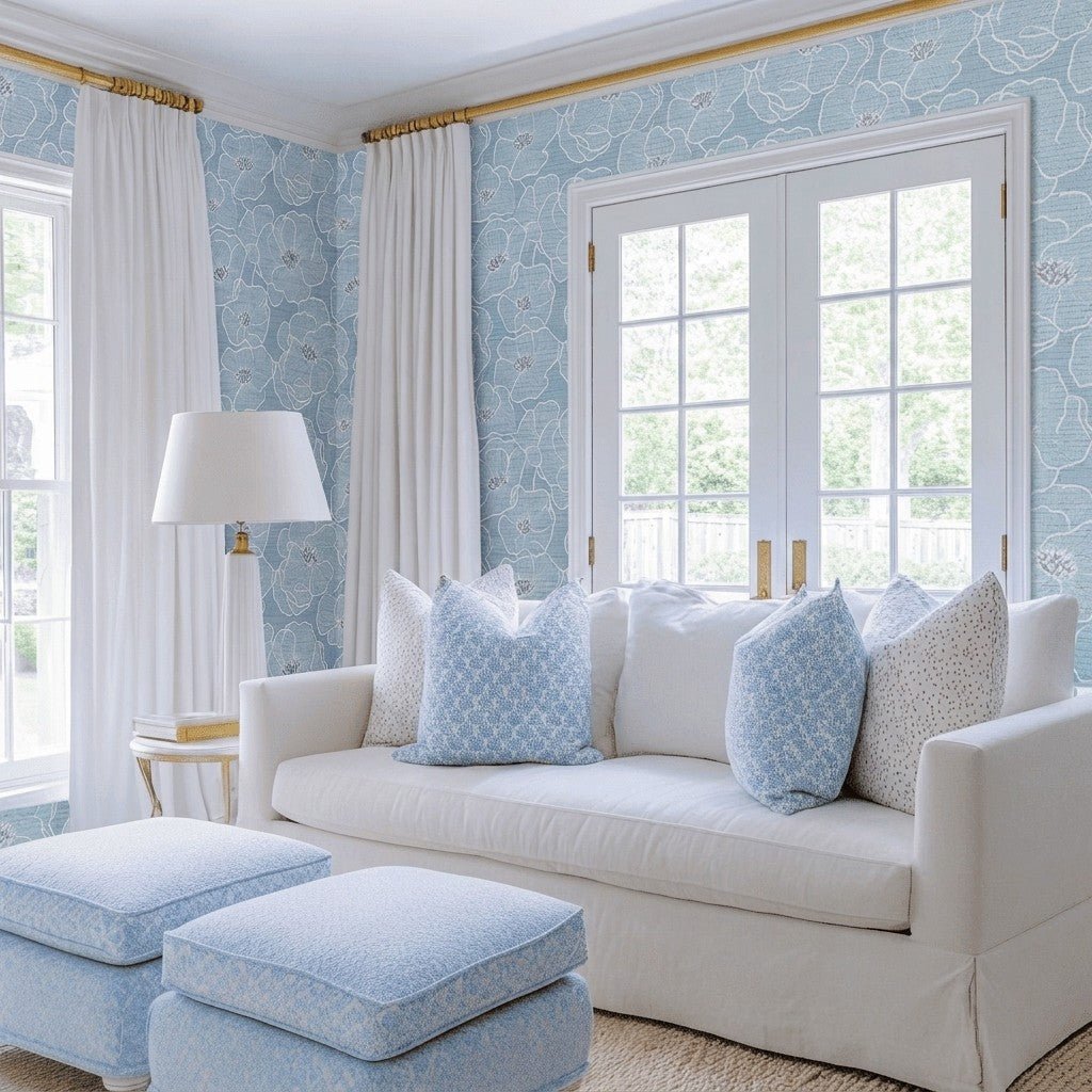 St. George Faux Grasscloth Wallpaper - Lemon Park