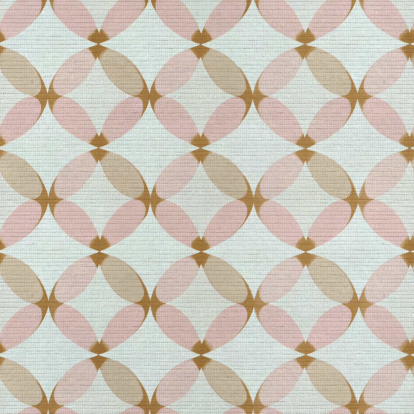 Starburst Bloom Faux Grasscloth Wallpaper - Lemon Park