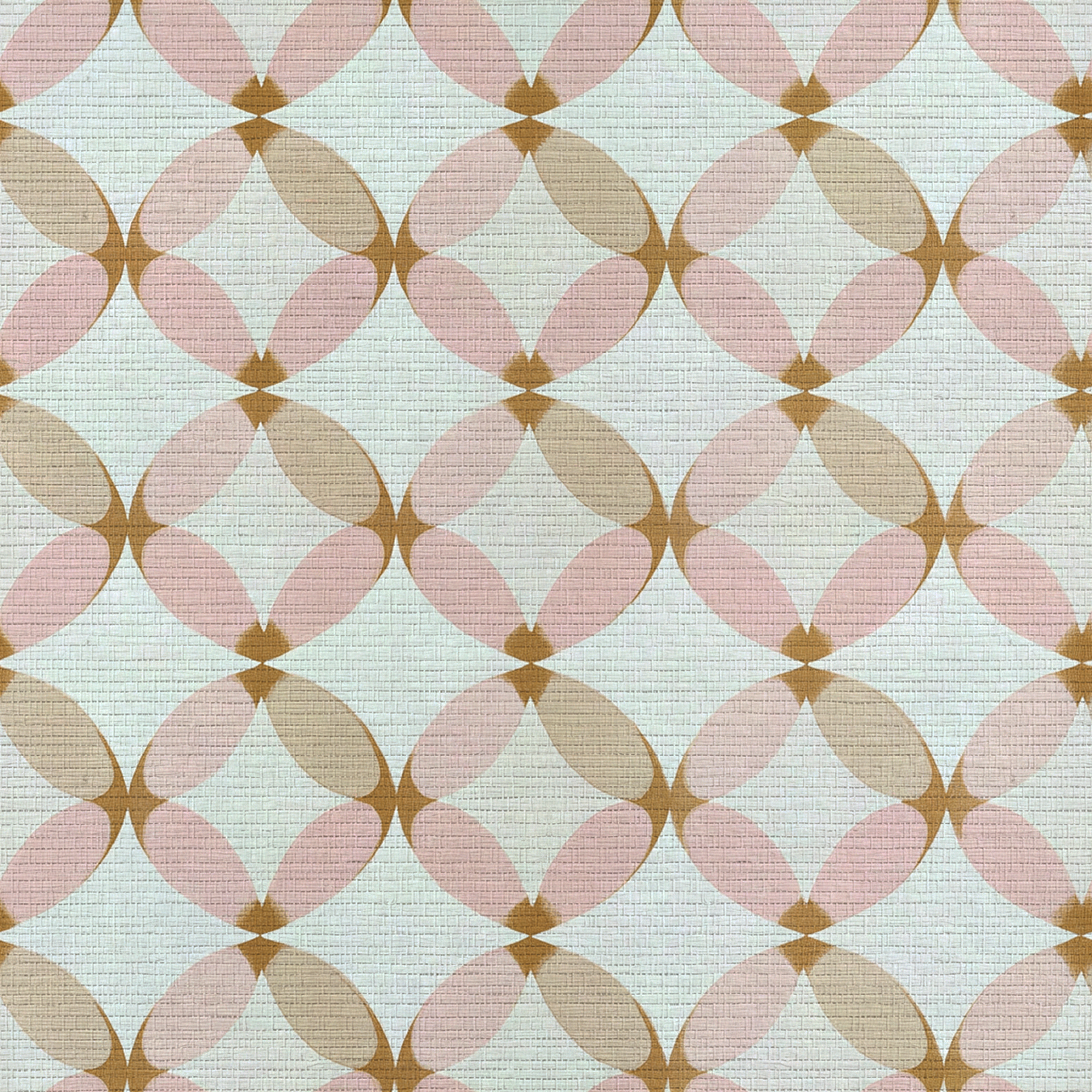 Starburst Bloom Faux Grasscloth Wallpaper