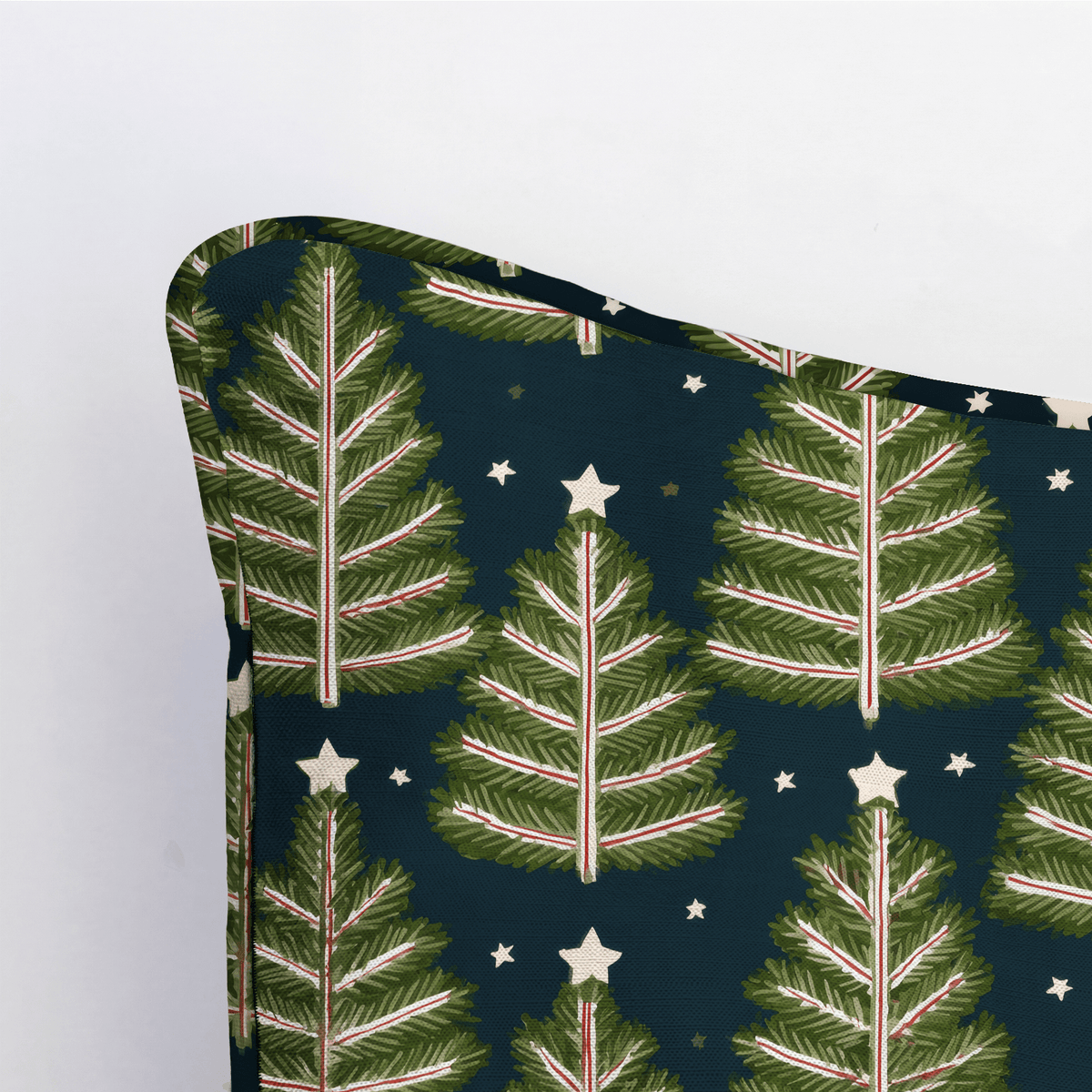 Starlit Peppermint Pines Throw Pillow - Lemon Park