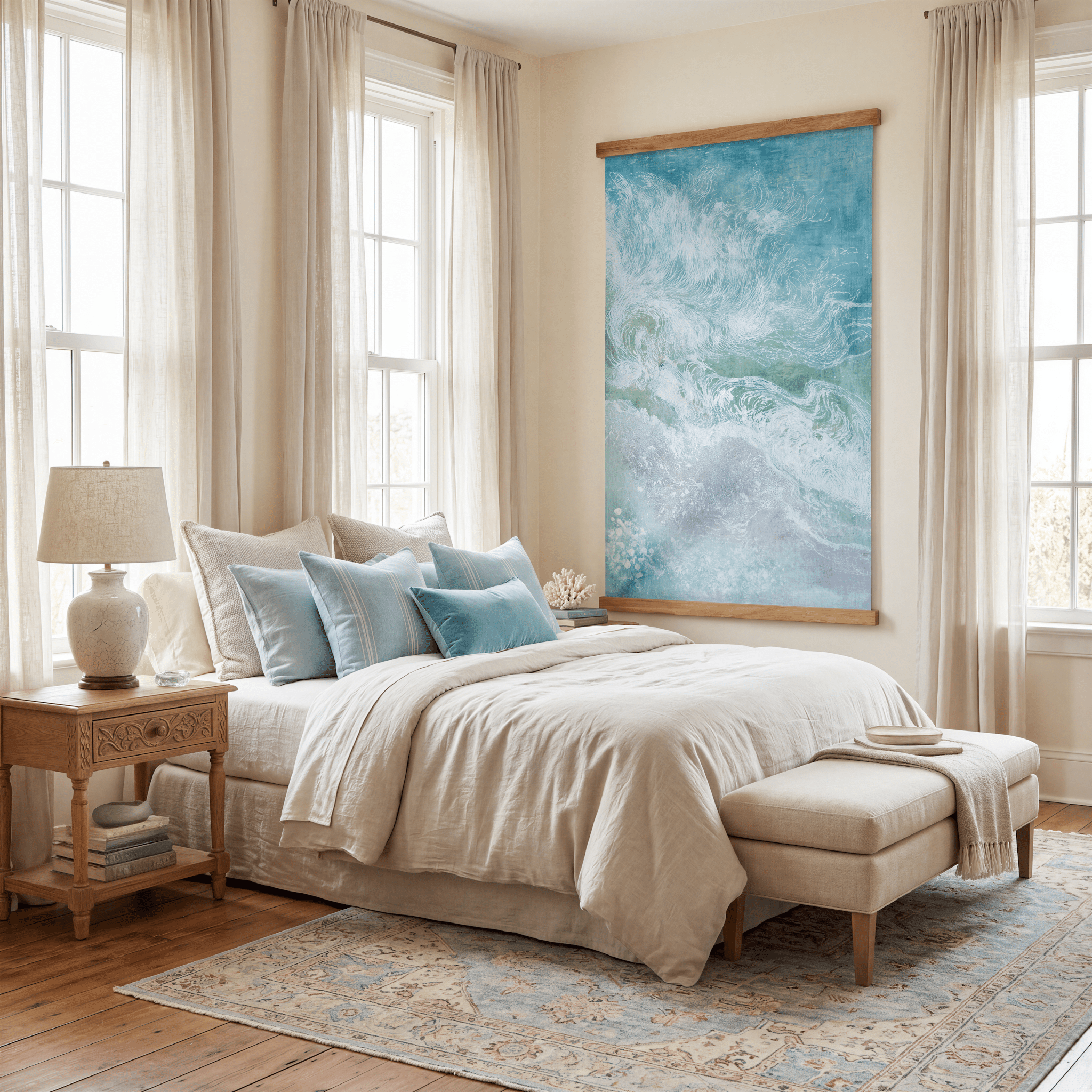Still Tides (Blue) - Tapestry - Lemon Park