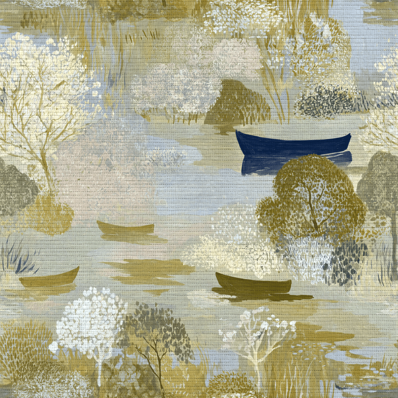 Still Water Faux Grasscloth Wallpaper - Lemon Park