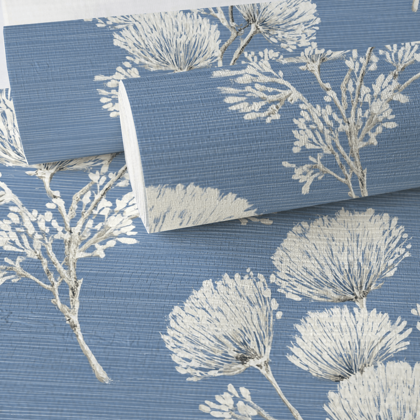 Stormy Silk Faux Grasscloth Wallpaper - Lemon Park