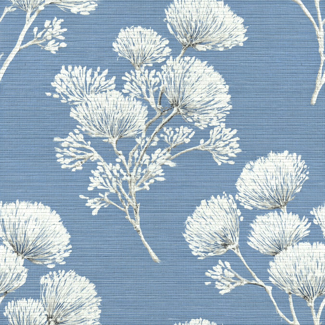 Stormy Silk Faux Grasscloth Wallpaper - Lemon Park