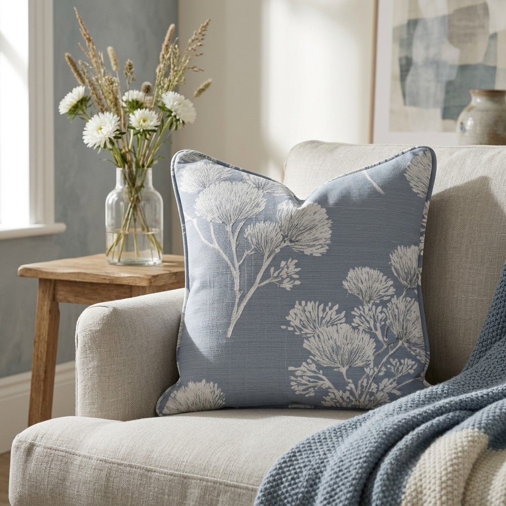 Stormy Silk Throw Pillow - Lemon Park
