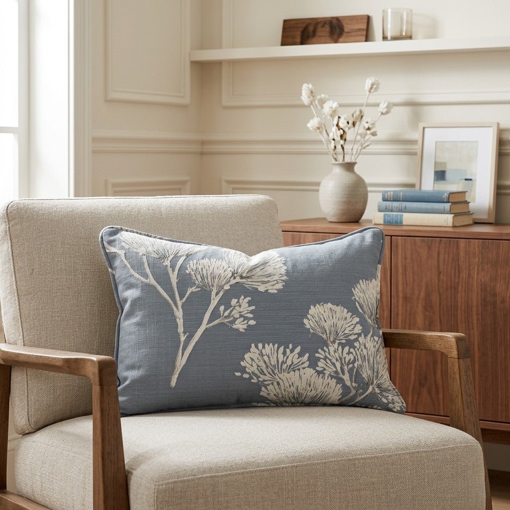 Stormy Silk Throw Pillow - Lemon Park