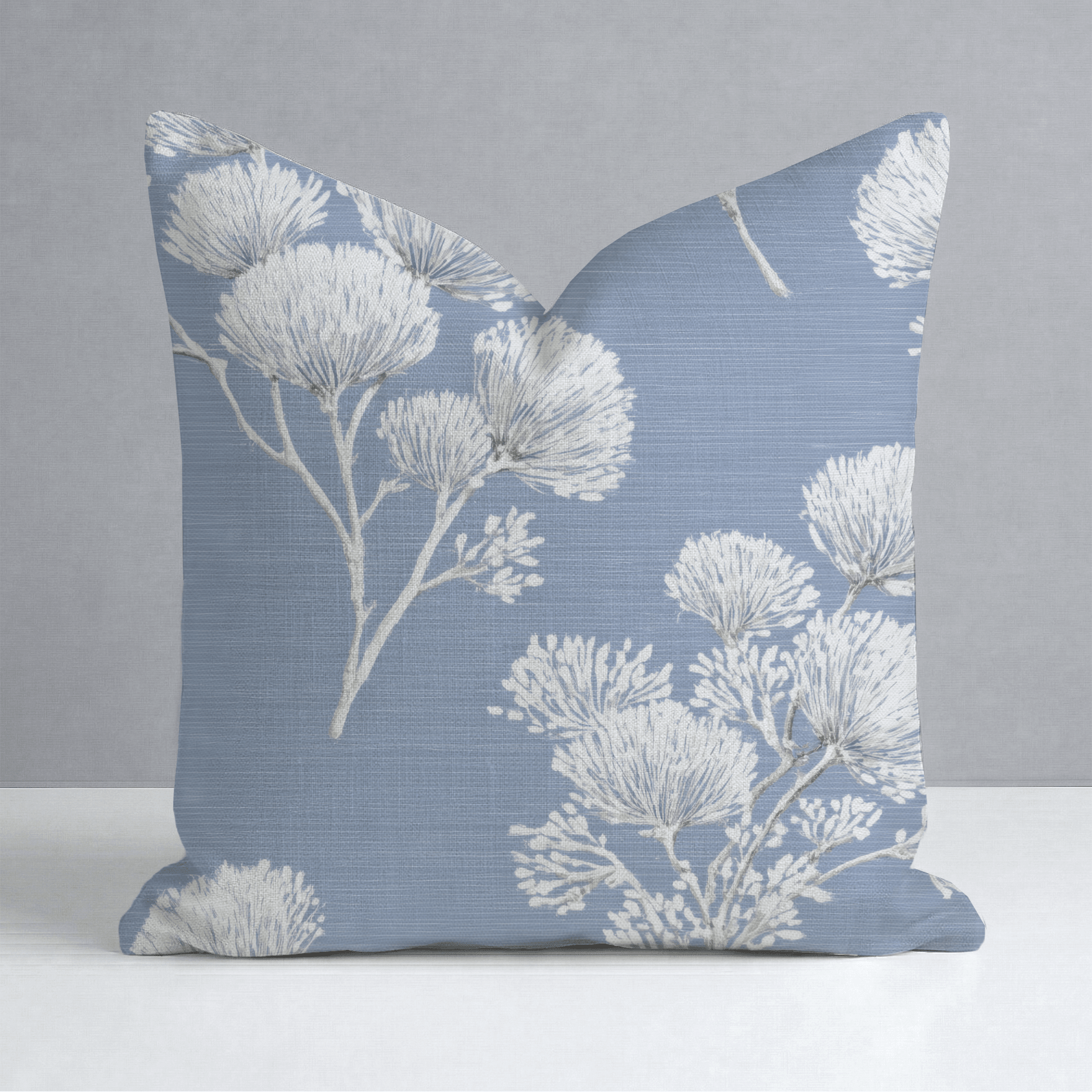 Stormy Silk Throw Pillow - Lemon Park