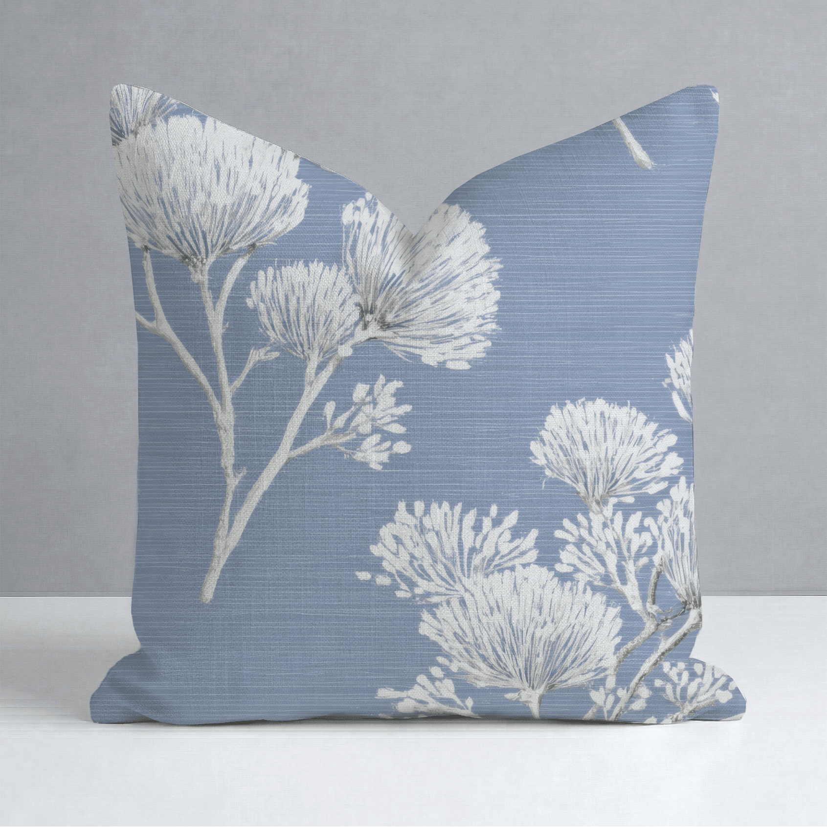 Stormy Silk Throw Pillow - Lemon Park