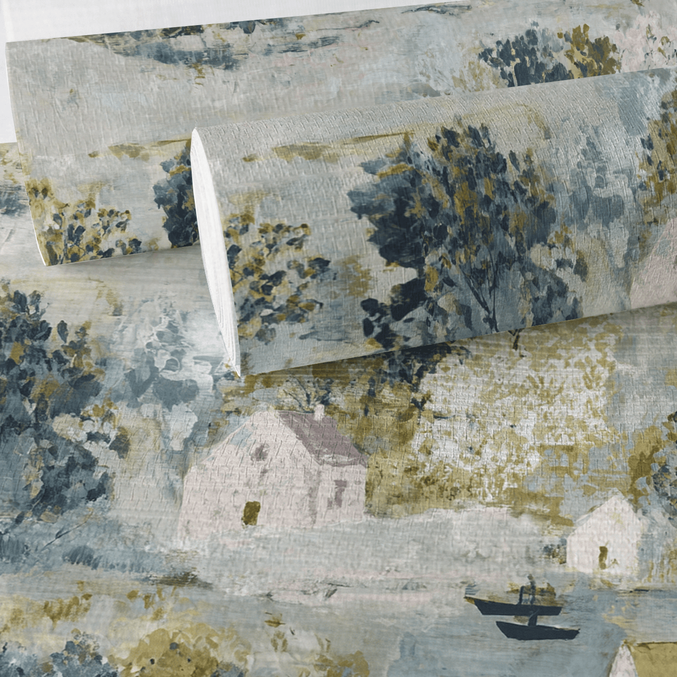 Storybook Green Faux Grasscloth Wallpaper - Lemon Park
