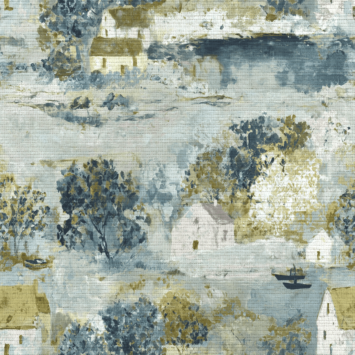 Storybook Green Faux Grasscloth Wallpaper - Lemon Park