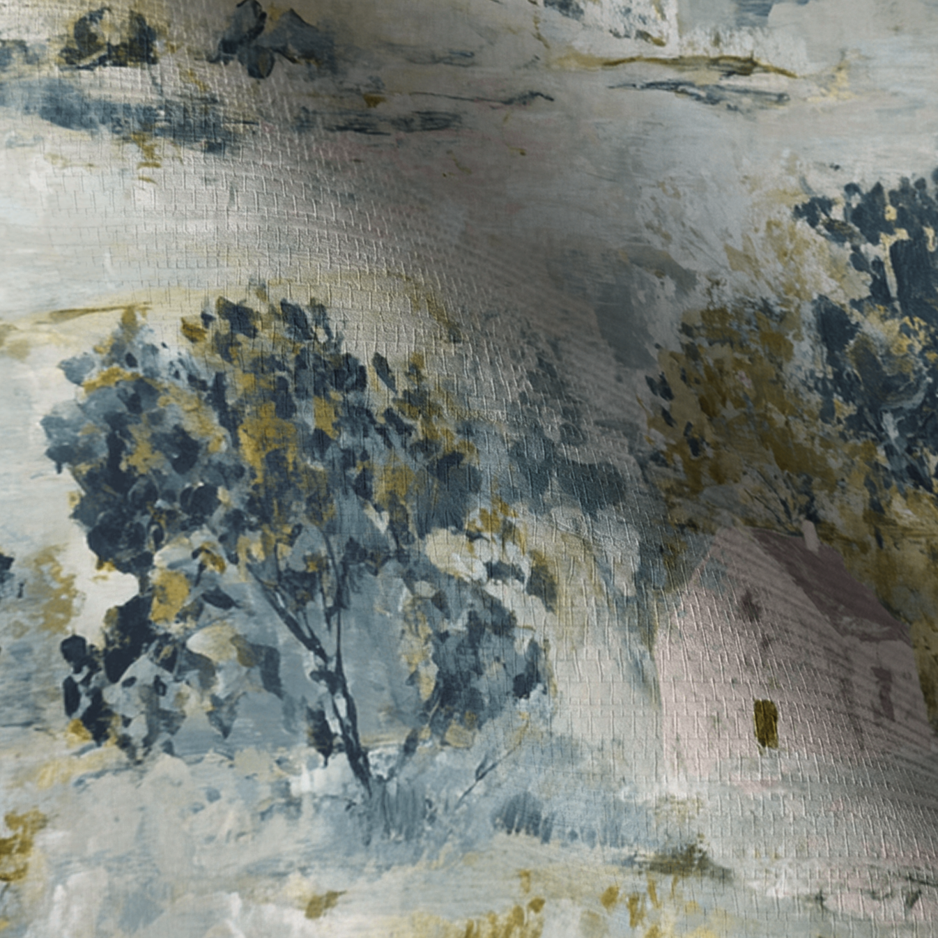 Storybook Green Faux Grasscloth Wallpaper