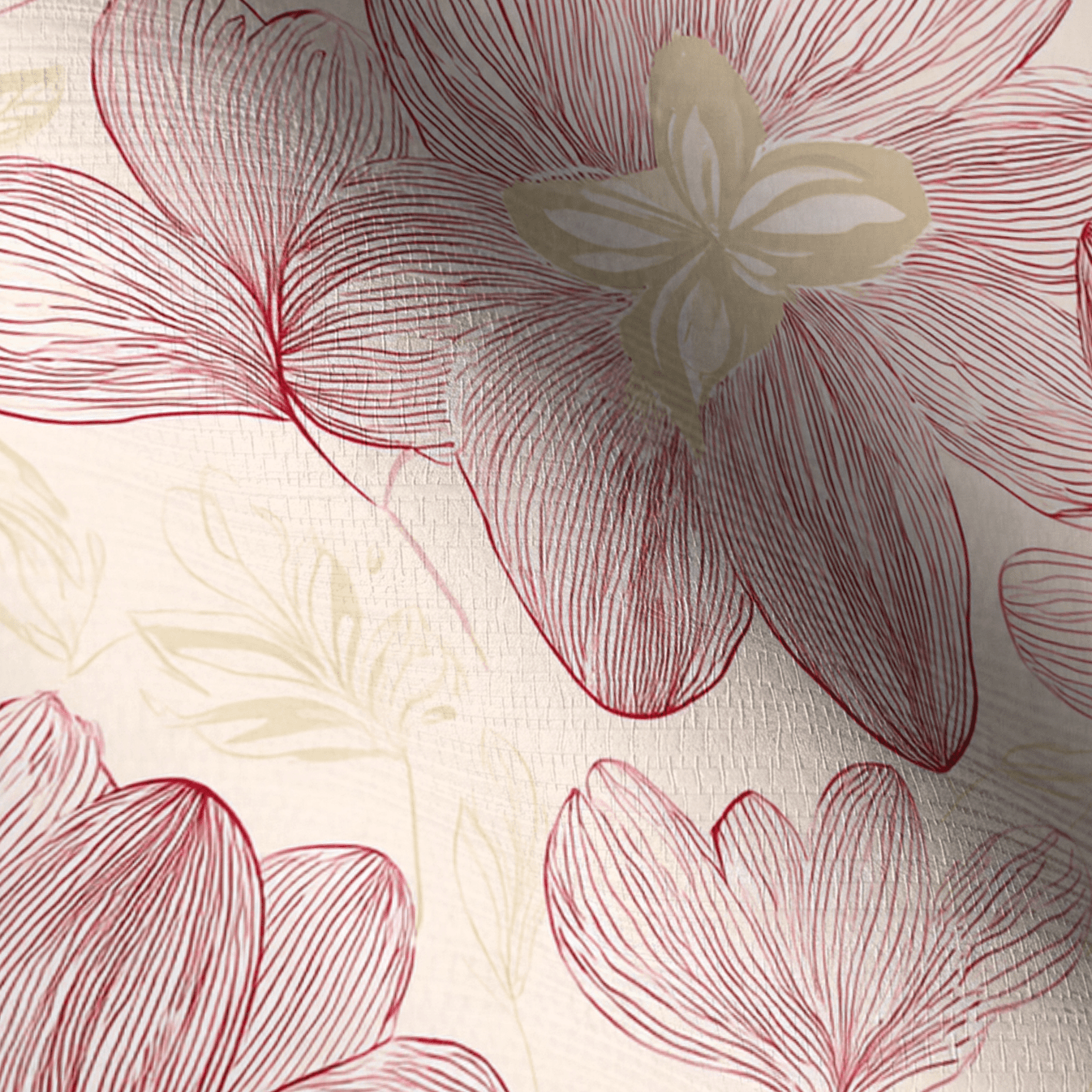 Strawberry Candy Faux Grasscloth Wallpaper - Lemon Park